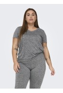 Women T-shirt Only Play Onpivy Vn Train Black/Melange