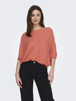 Pulover Dama Jaqueline De Young Jdynew Behave Batsleeve Sugar Coral