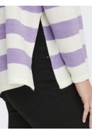 Women Sweater Onlamalia V-Neck Purple Rose /Cloud Dancer