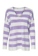 Women Sweater Onlamalia V-Neck Purple Rose /Cloud Dancer