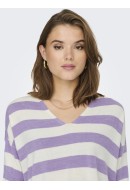 Pulover Dama Onlamalia V-Neck Purple Rose /Cloud Dancer