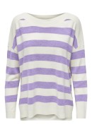 Pulover Dama Onlamalia Boatneck Purplerose /Cloud Dancer