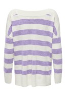 Pulover Dama Onlamalia Boatneck Purplerose /Cloud Dancer