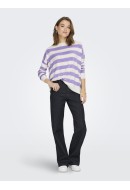 Pulover Dama Onlamalia Boatneck Purplerose /Cloud Dancer