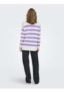 Pulover Dama Onlamalia Boatneck Purplerose /Cloud Dancer