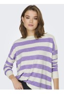 Pulover Dama Onlamalia Boatneck Purplerose /Cloud Dancer