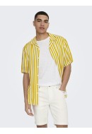 Men Shirt Only&Sons Onswayne Life Mix Stripe Viscose Mango Mojito