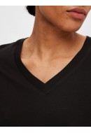 Tricou Dama Selected Slfvessential V-Neck Black