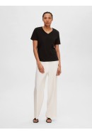 Tricou Dama Selected Slfvessential V-Neck Black