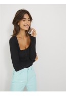 Cardigan Dama Jjxx Jxfunny Str Rib Black