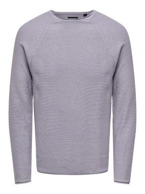 Pulover Barbati Only&Sons Onsdextor 12 Wash Raglan Purple Ash