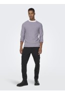 Pulover Barbati Only&Sons Onsdextor 12 Wash Raglan Purple Ash