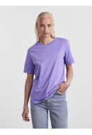 Women T-shirt Pieces Pcria Fold Up Solid Paisley Purple