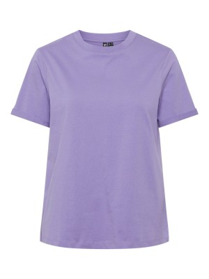 Women T-shirt Pieces Pcria Fold Up Solid Paisley Purple