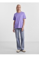 Women T-shirt Pieces Pcria Fold Up Solid Paisley Purple