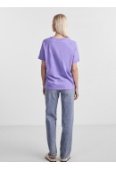 Women T-shirt Pieces Pcria Fold Up Solid Paisley Purple