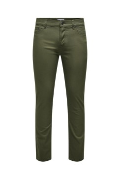 Pantaloni Barbati Only&Sons Onsloom Life Slim Twill 4452 Olive Night