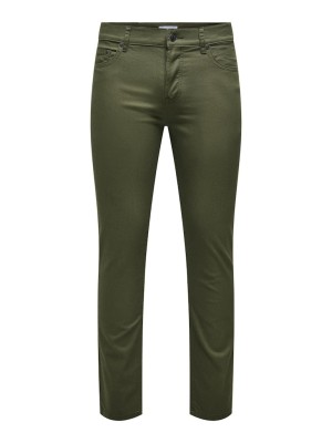 Pantaloni Barbati Only&Sons Onsloom Life Slim Twill 4452 Olive Night