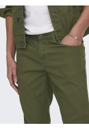 Men Pants Only&Sons Onsloom Life Slim Twill 4452 Olive Night