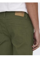 Pantaloni Barbati Only&Sons Onsloom Life Slim Twill 4452 Olive Night