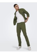 Men Pants Only&Sons Onsloom Life Slim Twill 4452 Olive Night