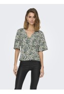 Women Blouse Jacqueline De Young Jdysoro 2/4 Wrap Black/Green Mult