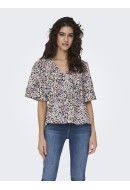 Bluza Dama Jdy Jdysoro 2/4 Wrap Black/Pink Multi