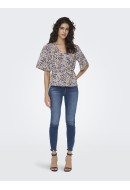 Bluza Dama Jdy Jdysoro 2/4 Wrap Black/Pink Multi