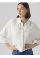 Camasa Dama Vero Moda Vmnatali Crop Wvn Snow White