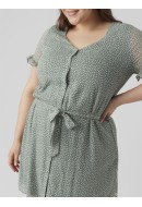 Dress Vero Moda Curve Vmcaro Short Chinois Green/Dots
