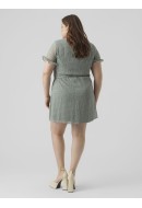 Dress Vero Moda Curve Vmcaro Short Chinois Green/Dots