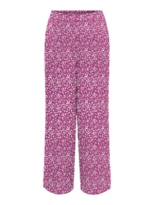 Pantaloni Dama Only Onlnova Lux Tori Slit Very Berry/354 Mono Flower