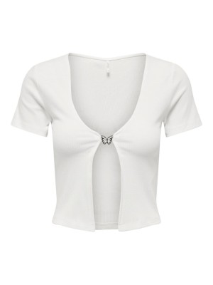 Cardigan Dama Only Onlrandi Butterfly Cloud Dancer