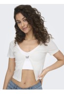 Cardigan Dama Only Onlrandi Butterfly Cloud Dancer