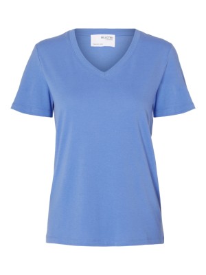 Tricou Dama Selected Slfvessential V-Neck Ultramarine