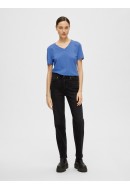 Tricou Dama Selected Slfvessential V-Neck Ultramarine