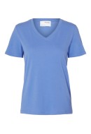 Tricou Dama Selected Slfvessential V-Neck Ultramarine