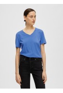 Tricou Dama Selected Slfvessential V-Neck Ultramarine