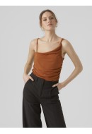 Maieu Dama Vero Moda Vmezra Rouching Singlet Mocha Bisque
