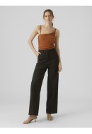 Maieu Dama Vero Moda Vmezra Rouching Singlet Mocha Bisque