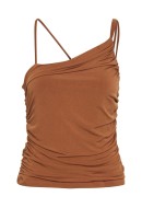 Maieu Dama Vero Moda Vmezra Rouching Singlet Mocha Bisque