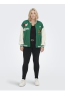 Jacheta Dama Only Carsophia Bomber Green Jacket/ White