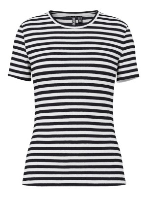 Tricou Dama Pieces Pcruka Cloud Dancer/Black