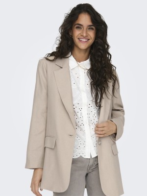 Sacou Dama Only Onlcaro-Lana Ovs Lin Oxford Tan