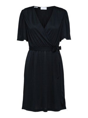 Rochie Selected Slflenia Short Wrap Black