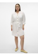 Dress Vero Moda Curve Vmbumpy Shirt Snow White