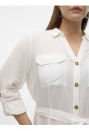 Dress Vero Moda Curve Vmbumpy Shirt Snow White