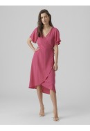 Rochie Vero Moda Vmsaki Calf Wrap Pink Yarrow