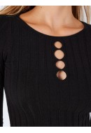 Rochie Noisy May Nmfrey Boatneck Mini Knit Black