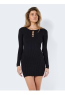 Rochie Noisy May Nmfrey Boatneck Mini Knit Black